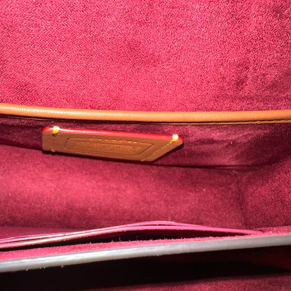 Coach Black Cherry Crossbody Bag with Gold Hardware - Picture 5 of 6